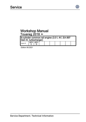 Workshop manual sample — cover (page 1)