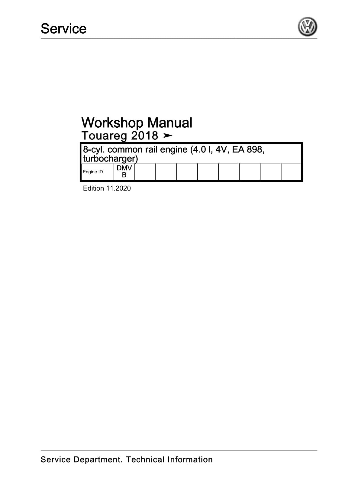 Workshop manual sample — cover (page 1)