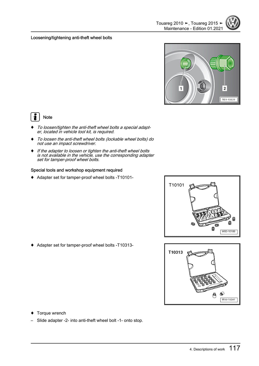Workshop manual sample — interior (page 121)