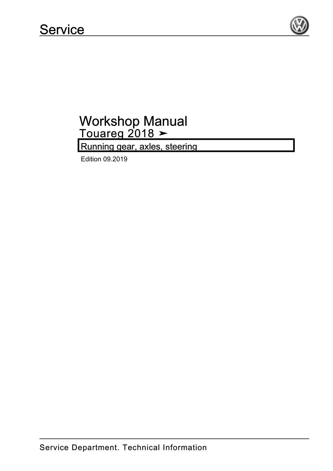 Workshop manual sample — cover (page 1)