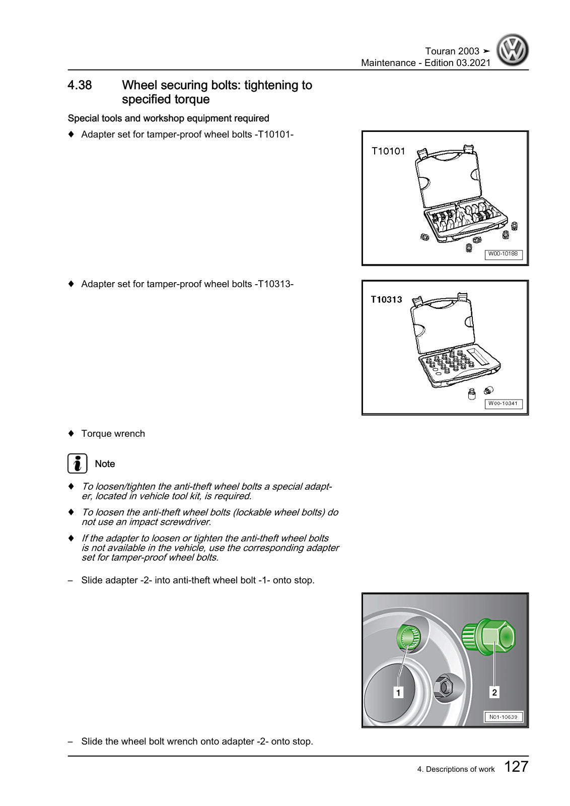 Workshop manual sample — interior (page 131)