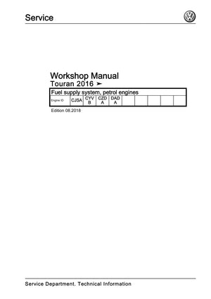 Workshop manual sample — cover (page 1)