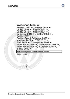 Workshop manual sample — cover (page 1)