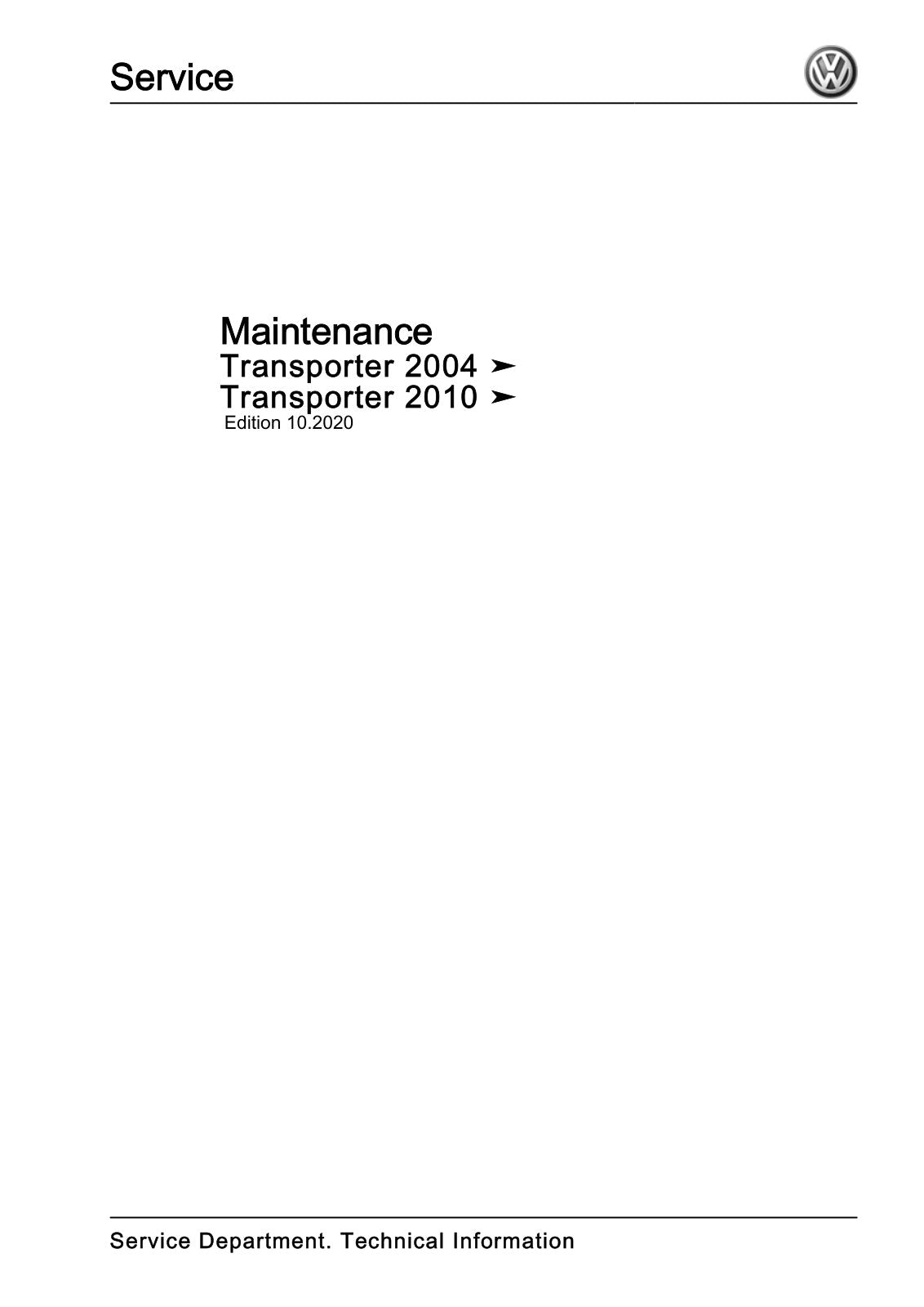 Workshop manual sample — cover (page 1)