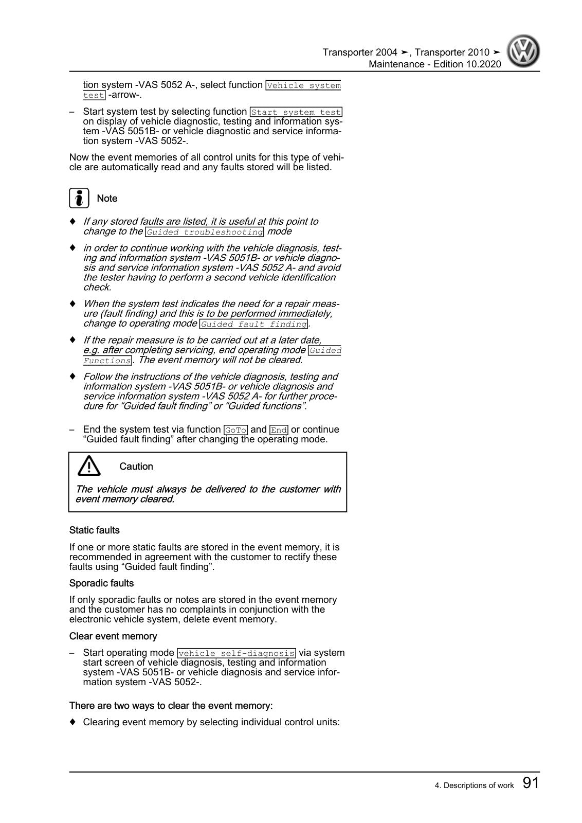 Workshop manual sample — interior (page 95)