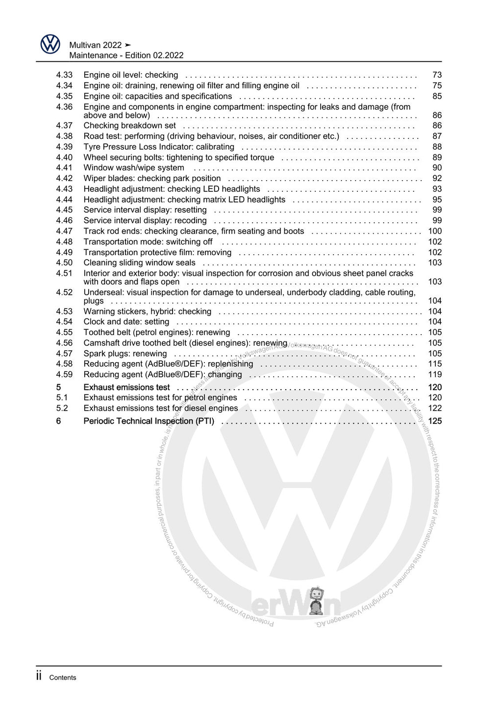 Workshop manual sample — interior (page 4)