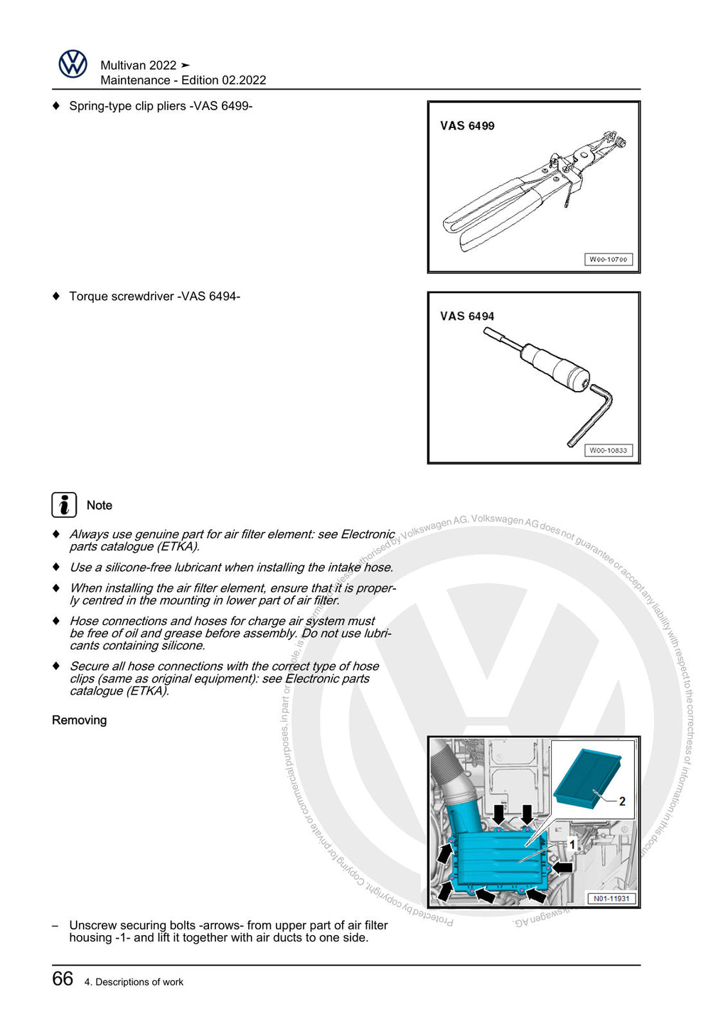 Workshop manual sample — interior (page 70)