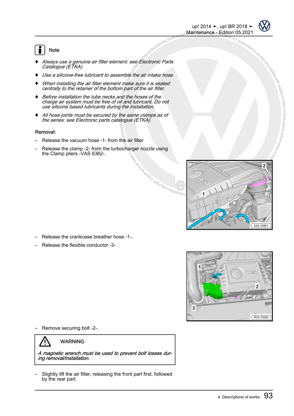 Workshop manual sample — interior (page 97)
